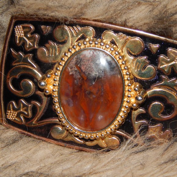 Other - Unique Coprolite (aka Petrified Dinosaur Dung) Stone Belt Buckle